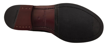 Dolce & Gabbana Chaussures en velours noir et cuir exotique