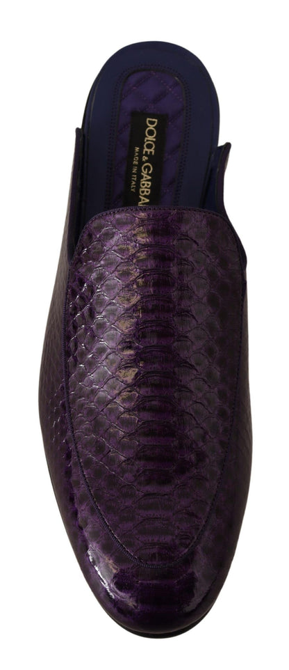 Escarpins compensés en cuir exotique violet de Dolce & Gabbana