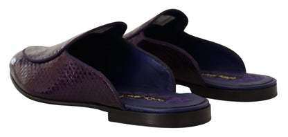 Escarpins compensés en cuir exotique violet de Dolce & Gabbana