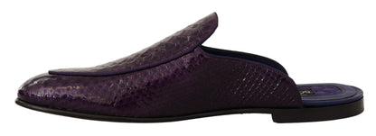 Escarpins compensés en cuir exotique violet de Dolce & Gabbana