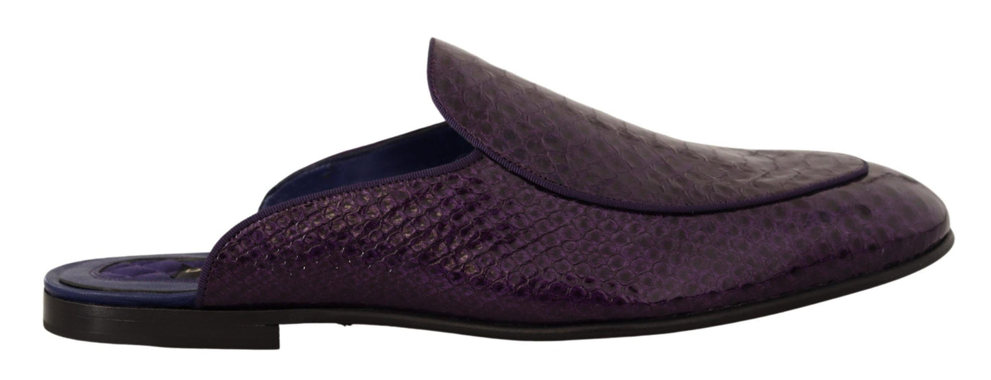 Escarpins compensés en cuir exotique violet de Dolce & Gabbana