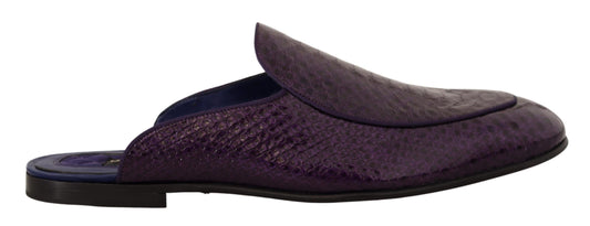Escarpins compensés en cuir exotique violet de Dolce & Gabbana
