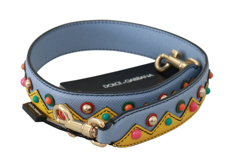 Dolce & Gabbana Sac à Main Bleu avec Bandoulière en Cuir
