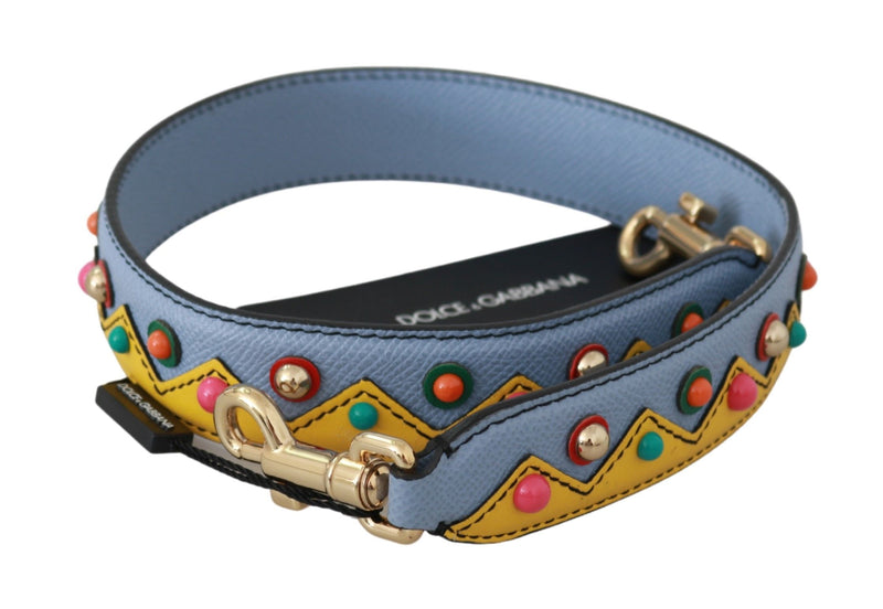 Dolce & Gabbana Sac à Main Bleu avec Bandoulière en Cuir