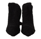 Dolce & Gabbana Black Stretch Socks Knee High Booties