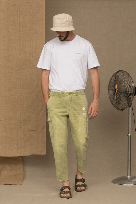 Jeans homme en coton vert Don The Fuller