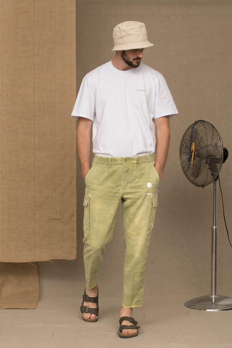 Jeans homme en coton vert Don The Fuller