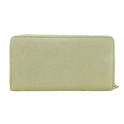 Portefeuille Cavalli Class en cuir de veau gris pour femme