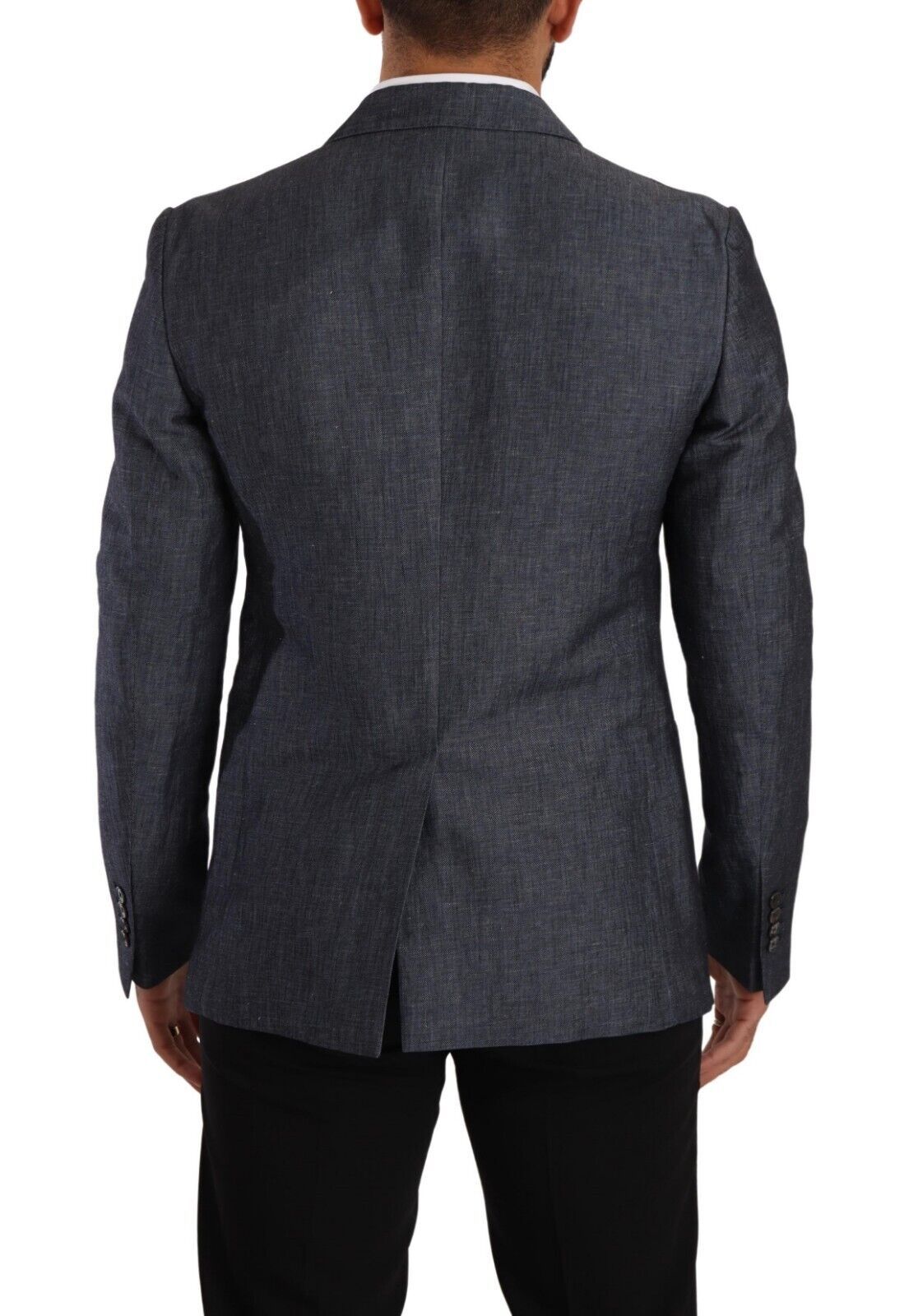 Dolce &amp; Gabbana TAORMINA, veste-blazer en lin et coton bleu.