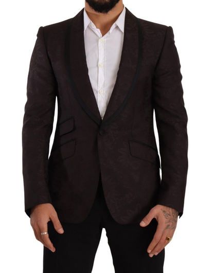 Dolce & Gabbana Blazer SICILIA à simple boutonnage en jacquard violet