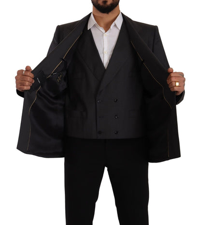 Dolce & Gabbana, blazer SICILIA gris à double boutonnage, 2 pièces