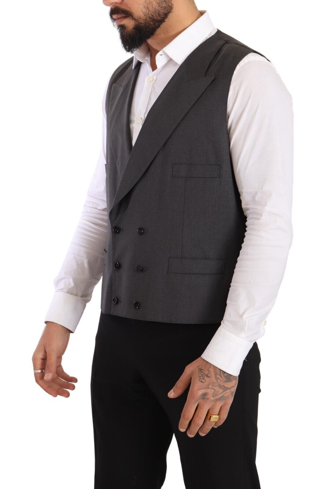 Dolce & Gabbana, blazer SICILIA gris à double boutonnage, 2 pièces