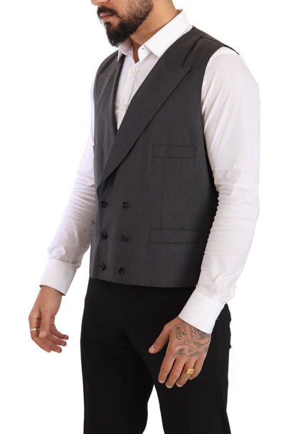 Dolce & Gabbana, blazer SICILIA gris à double boutonnage, 2 pièces