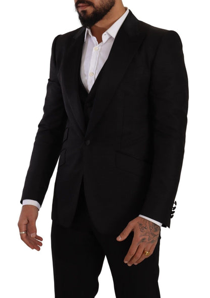 Dolce & Gabbana Blazer SICILIA Noir, coupe ajustée, 2 pièces