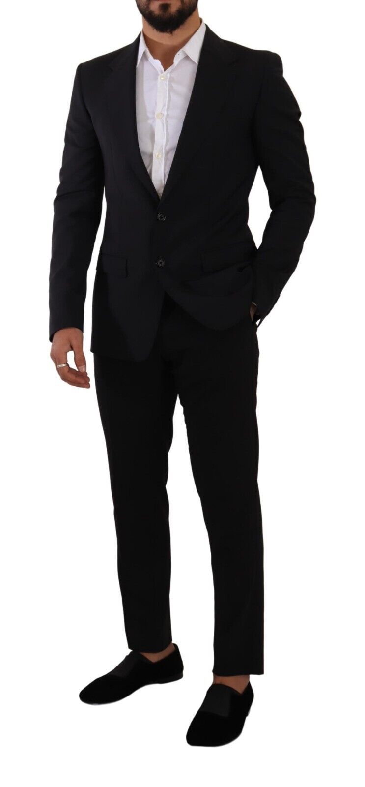 Gilet noir ajusté à 2 boutons Dolce & Gabbana, modèle MARTINI.