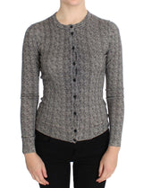 Dolce &amp; Gabbana Cardigan pull en laine noir et blanc