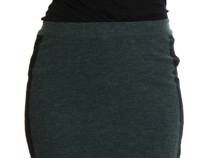 Jupe crayon en laine mélangée verte de MILA SCHÖN