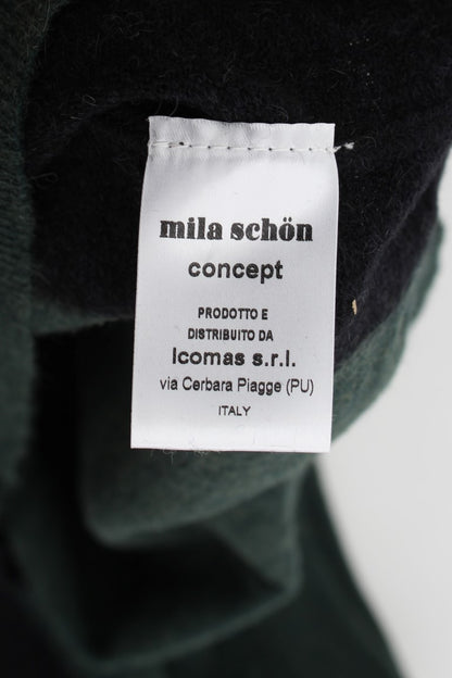 Jupe crayon en laine mélangée verte de MILA SCHÖN