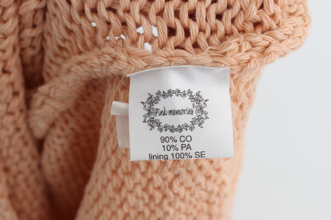 PINK MEMORIES Pull sans manches en coton mélangé rose, tricoté