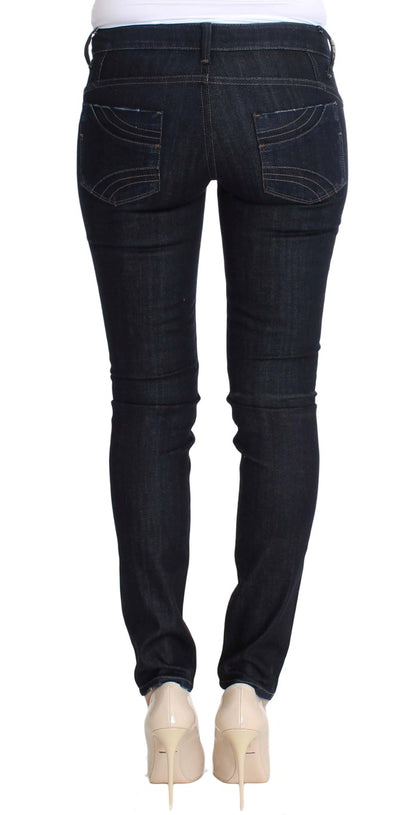 Costume National - Jeans slim en coton stretch bleu