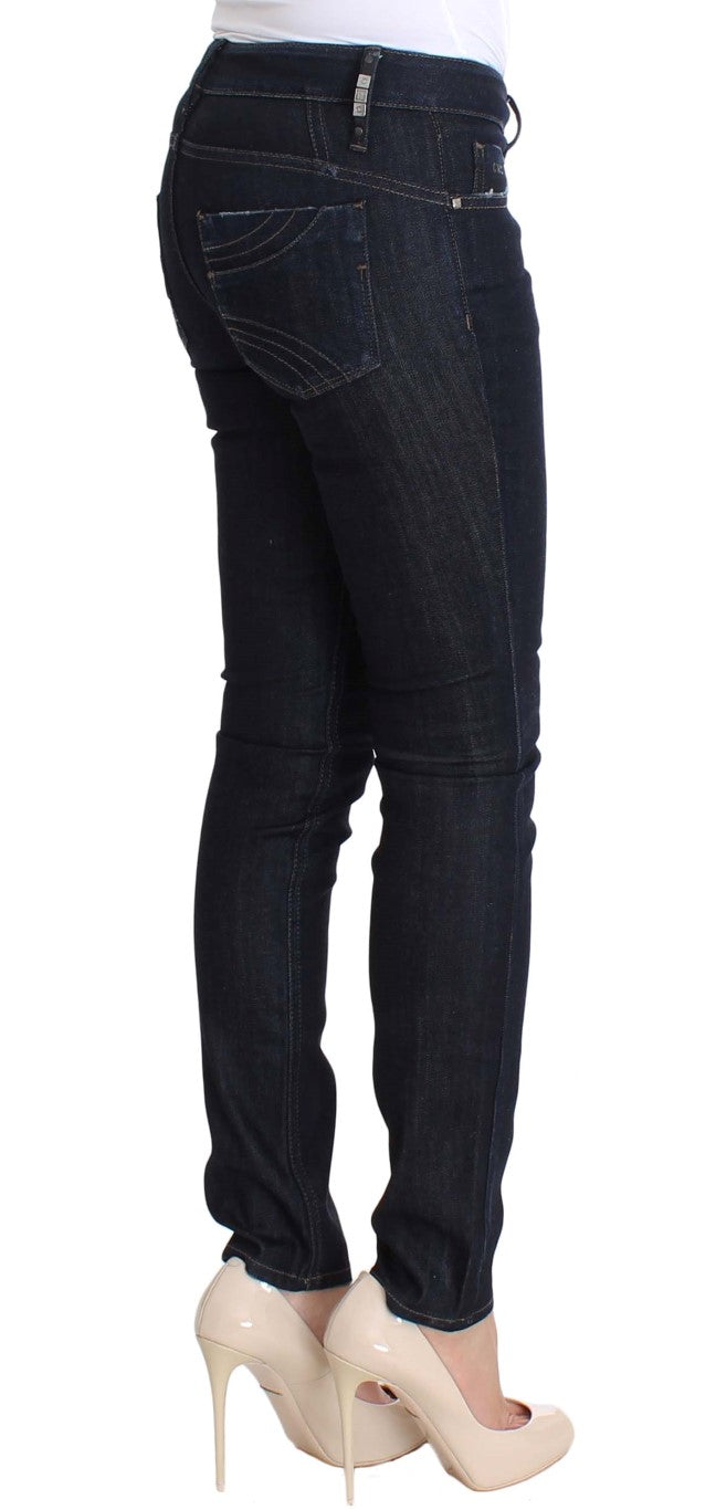 Costume National - Jeans slim en coton stretch bleu