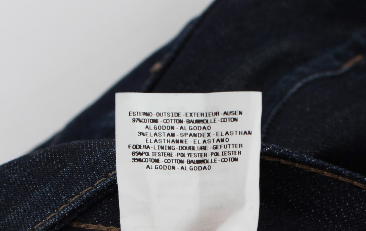 Costume National - Jeans slim en coton stretch bleu