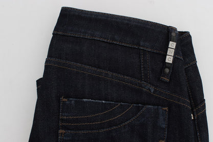 Costume National - Jeans slim en coton stretch bleu