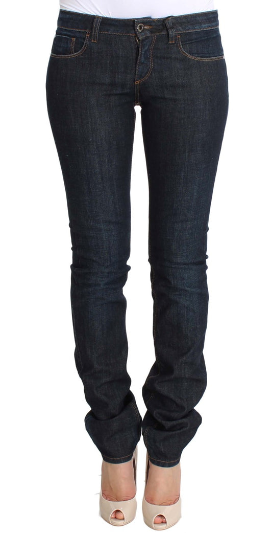 Costume National - Jeans slim en coton stretch bleu