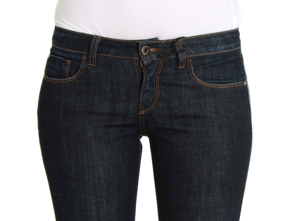 Costume National - Jeans slim en coton stretch bleu