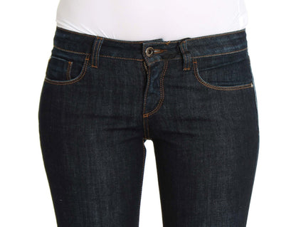 Costume National - Jeans slim en coton stretch bleu