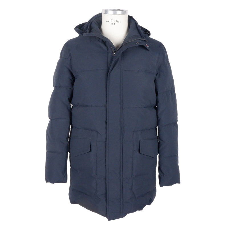 Veste à capuche pour homme bleu marine de Emilio Romanelli