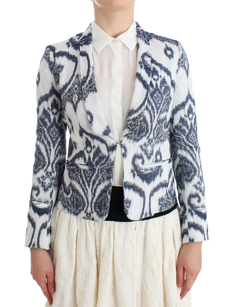 Veste de costume blazer bleu et blanc de Christian Pellizzari
