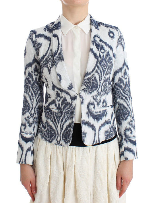 Veste de costume blazer bleu et blanc de Christian Pellizzari
