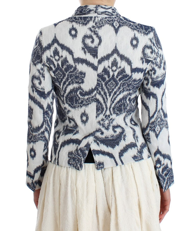 Veste de costume blazer bleu et blanc de Christian Pellizzari