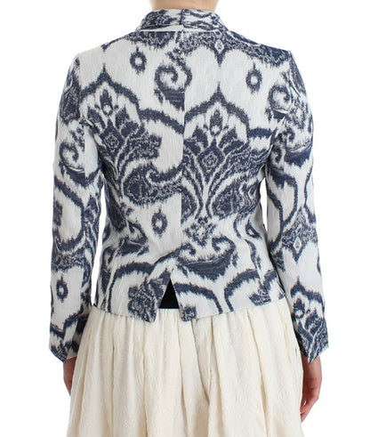 Veste de costume blazer bleu et blanc de Christian Pellizzari