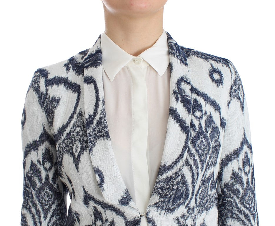Veste de costume blazer bleu et blanc de Christian Pellizzari