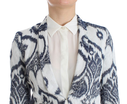 Veste de costume blazer bleu et blanc de Christian Pellizzari