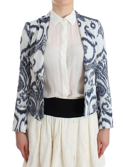 Veste de costume blazer bleu et blanc de Christian Pellizzari