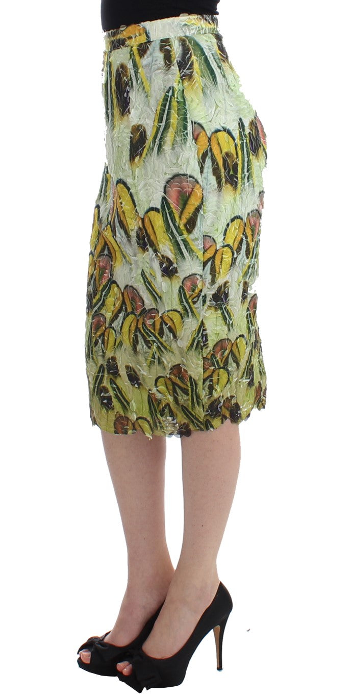 Jupe Crayon en Organza Multicolore Lanre Da Silva Ajayi