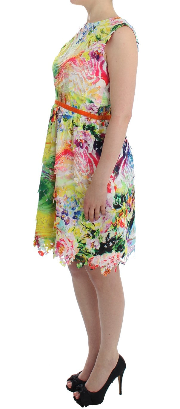 Robe fourreau en organza multicolore de Lanre Da Silva Ajayi