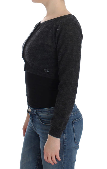 Cardigan en laine grise à maille d'Ermanno Scervino