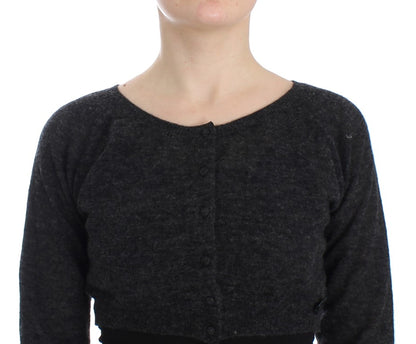 Cardigan en laine grise à maille d'Ermanno Scervino