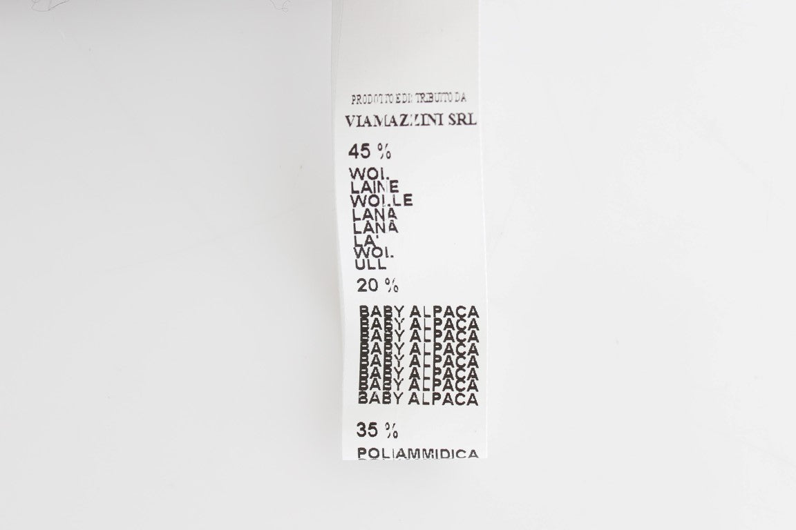 Cardigan en laine tricotée grise Ermanno Scervino