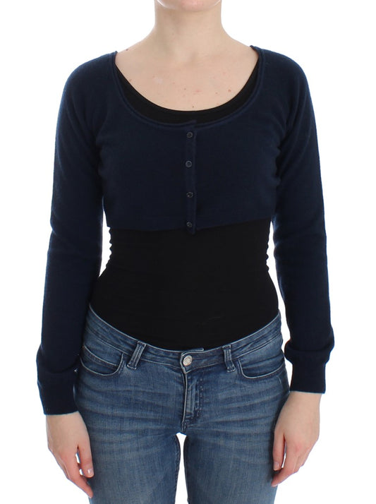 Cardigan en cachemire bleu d'Ermanno Scervino