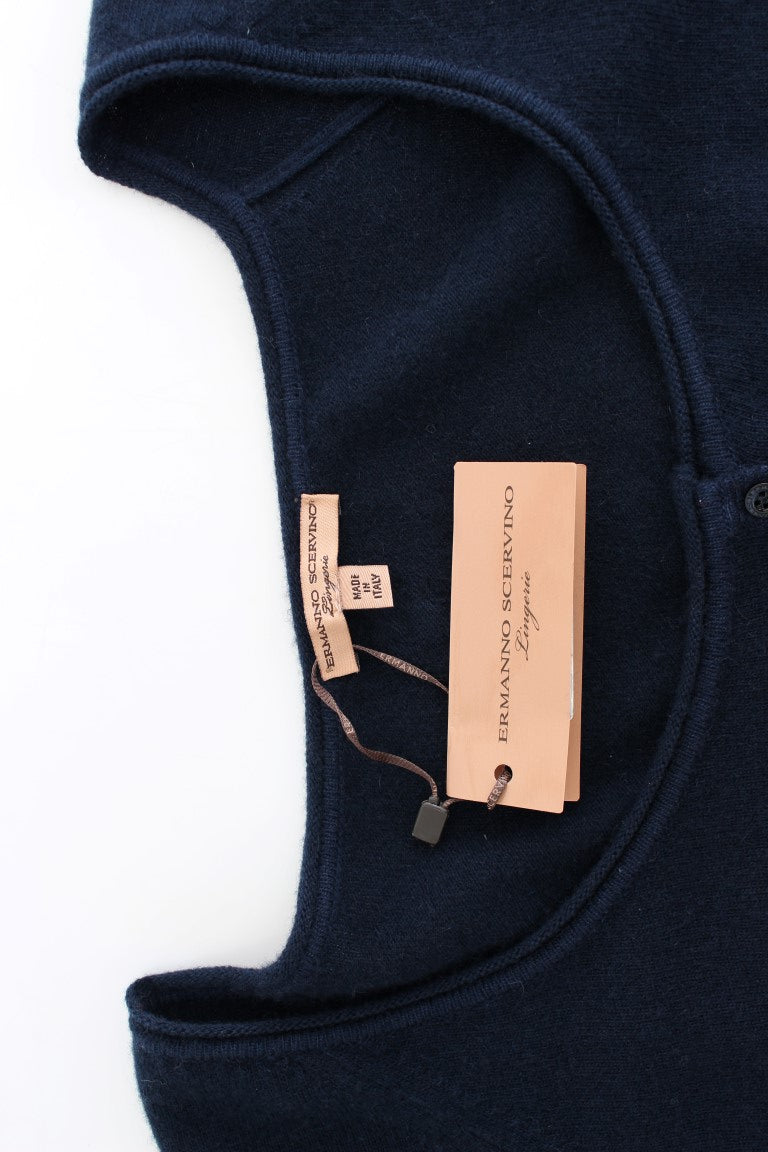 Cardigan en cachemire bleu Ermanno Scervino