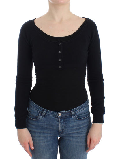 Pull cardigan en cachemire noir Ermanno Scervino