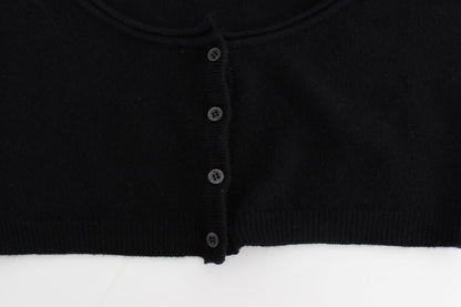 Pull cardigan en cachemire noir Ermanno Scervino