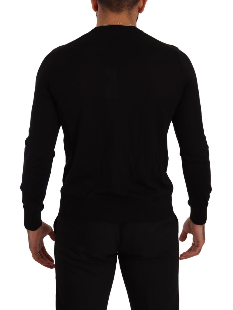 Dolce &amp; Gabbana Zwarte Cashmere Cardigan Sweater met Knopen