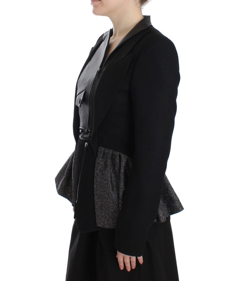 Veste blazer courte noire, veste motard KAALE SUKTAE