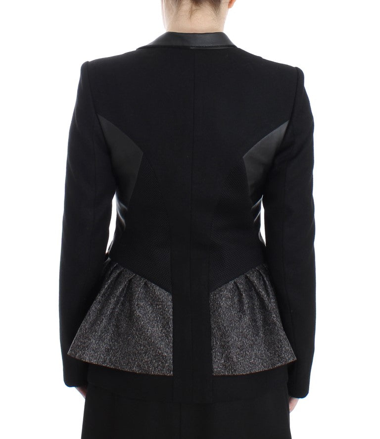 Veste blazer courte noire, veste motard KAALE SUKTAE